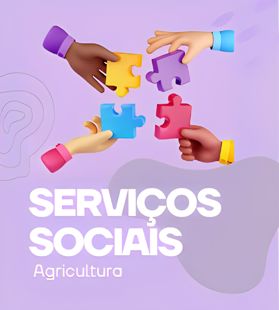 poster de serviços sociais - ajuda comunitária